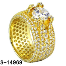 14k Gold Plated 925 Sterling Silver Jewelry Diamond Ring